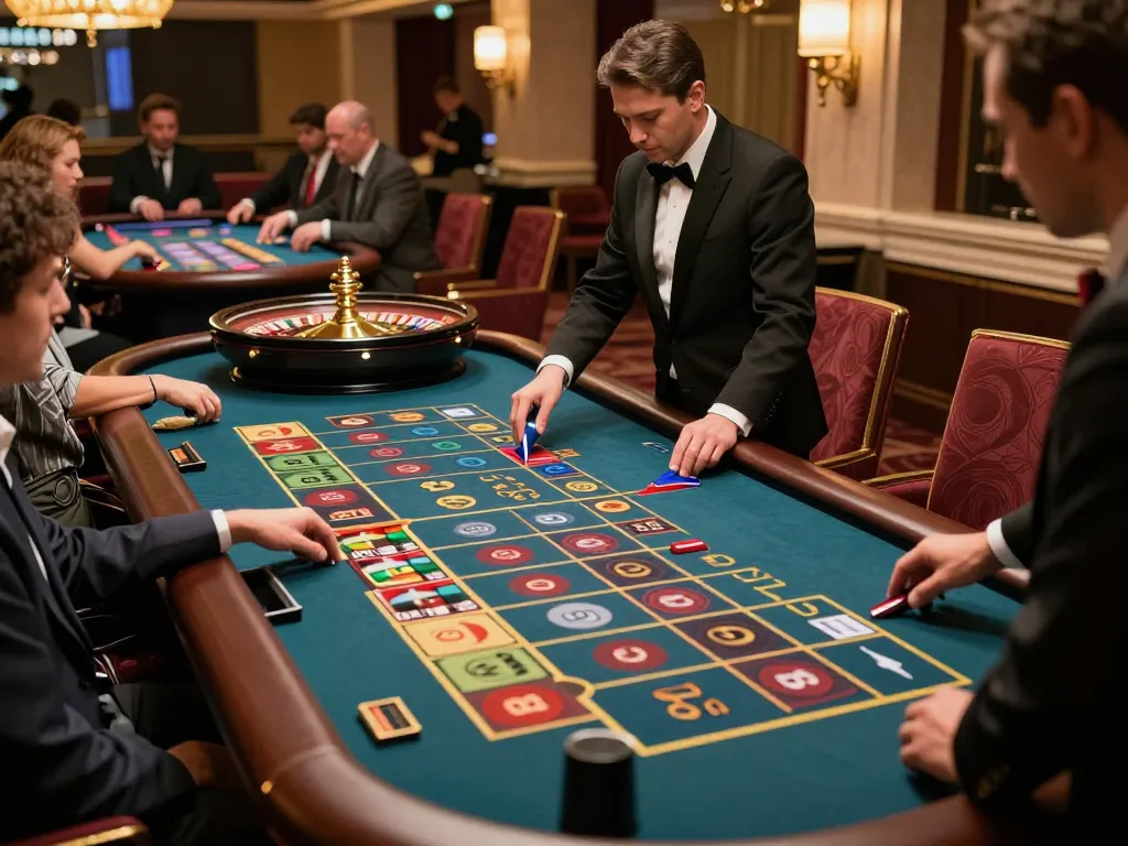 Place your bets at an exciting roulette table at nk88 casino with vibrant atmosphere
