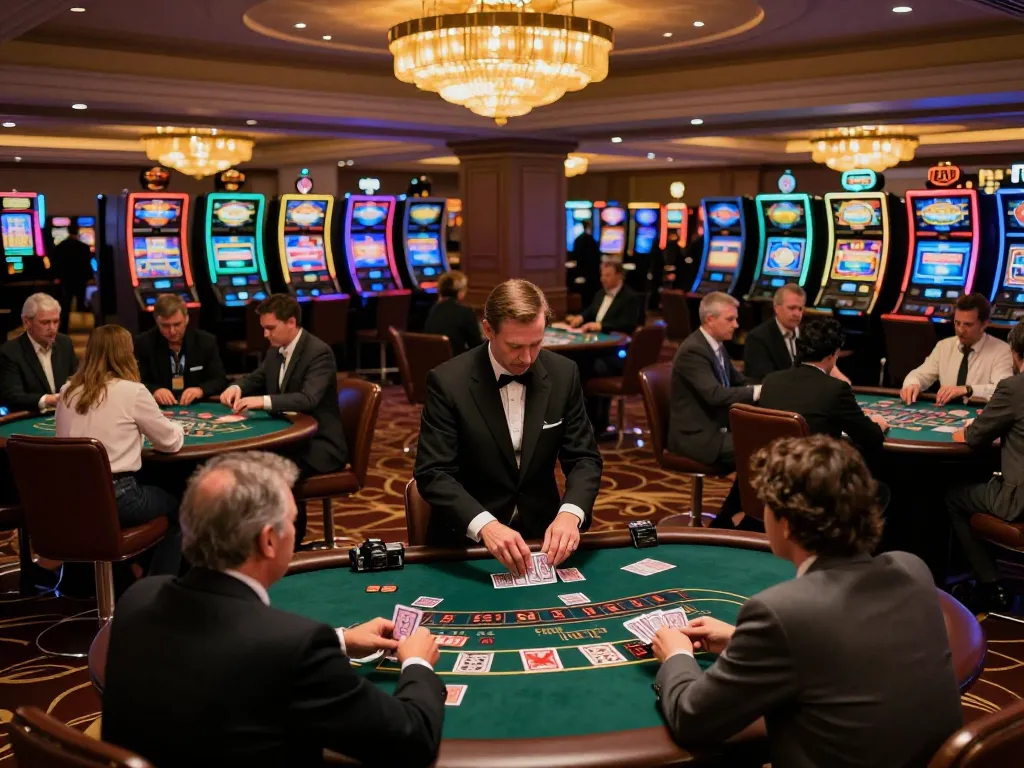 Players strategically engaging at blackjack tables in a vibrant bl555 casino atmosphere.