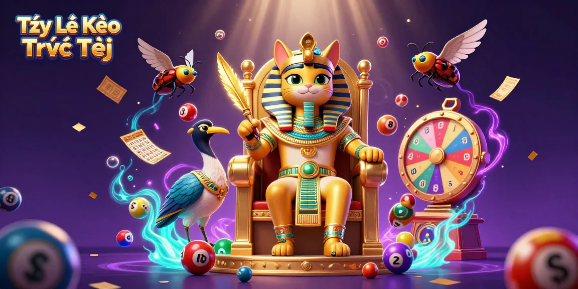 Tỷ Lệ Kèo Trực Tiếp features a dynamic casino scene with vibrant elements and characters representing the excitement of live betting.