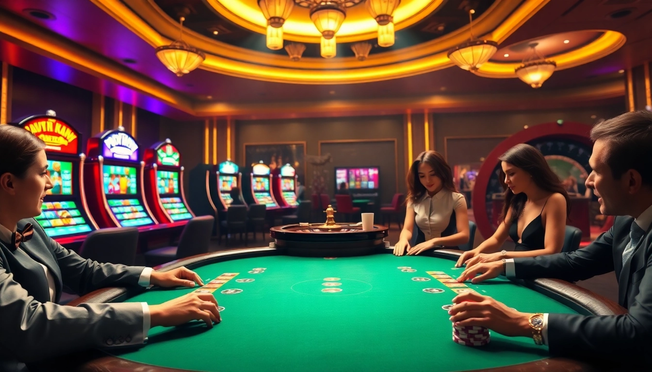 Experience the thrill of poker at 789win223.com with engaged players and vibrant casino visuals.