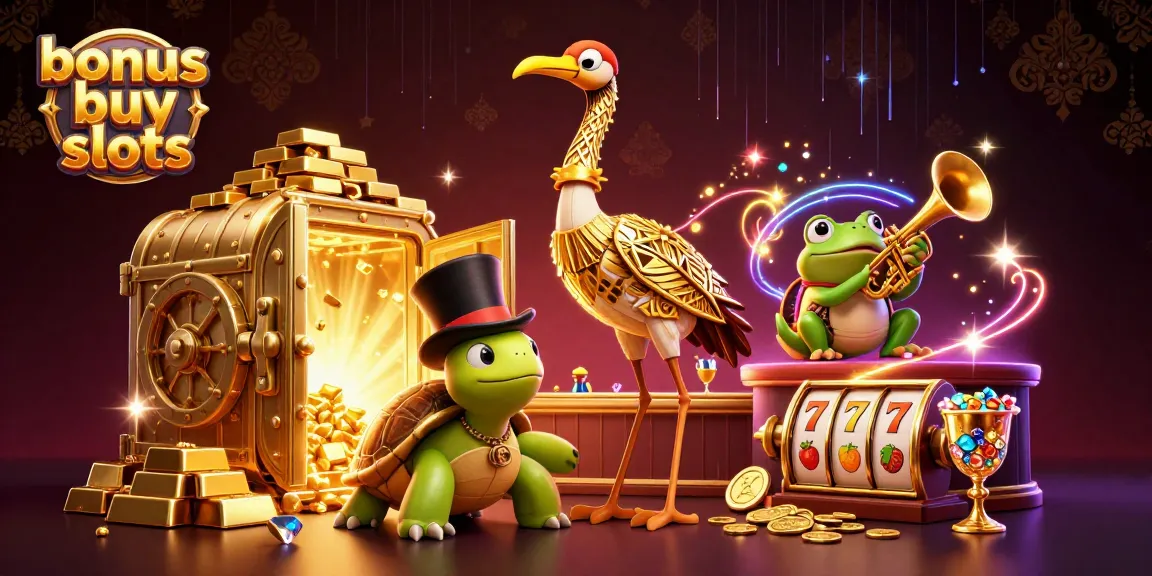 Experience thrilling gameplay with bonus buy slots alongside vibrant characters and luxurious casino elements.
