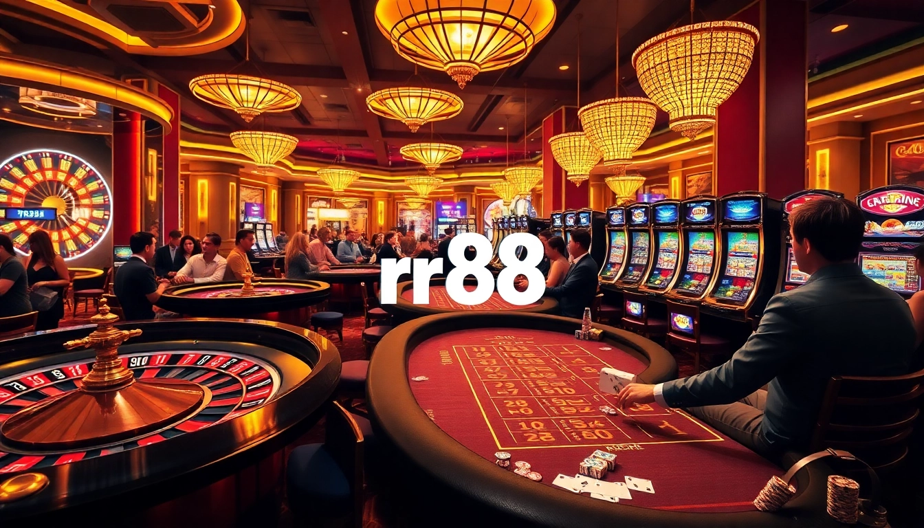 Players enjoying a thrilling experience at the casino with visible actions linked to https://rr88.bar/ and vibrant gaming elements.