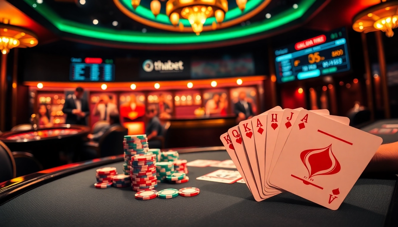 Engaged players strategizing at a high-stakes table on https://thabet1.net/, showcasing the thrill of professional gambling.