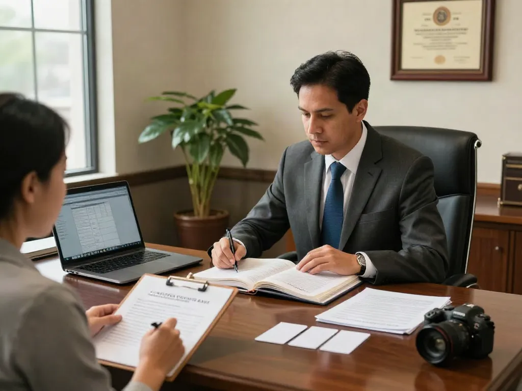 Cherokee County GA DUI reports discussed during a legal consultation in a professional law office setting.