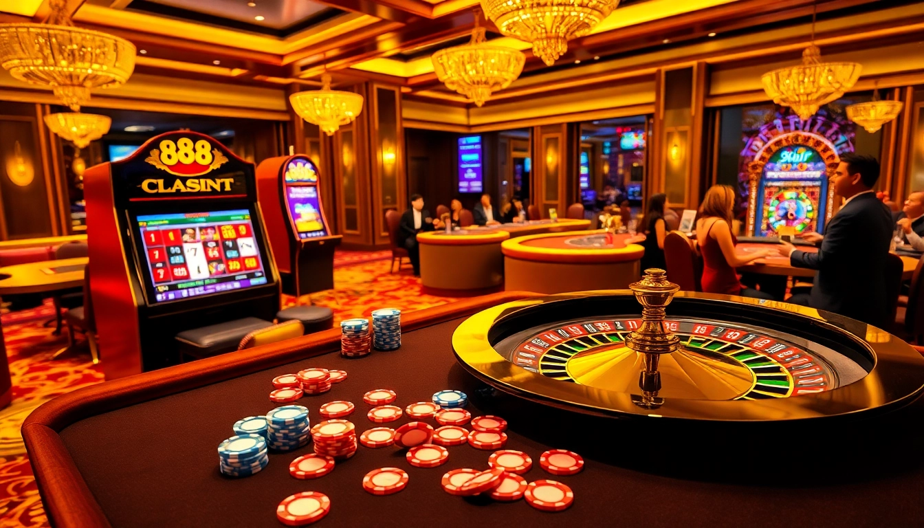 Experience the excitement at 888P casino with engaging table games and vibrant slot machines.