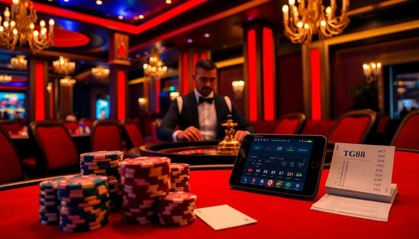 Experience thrilling roulette action at tg88 with professional dealers and vibrant casino atmosphere.