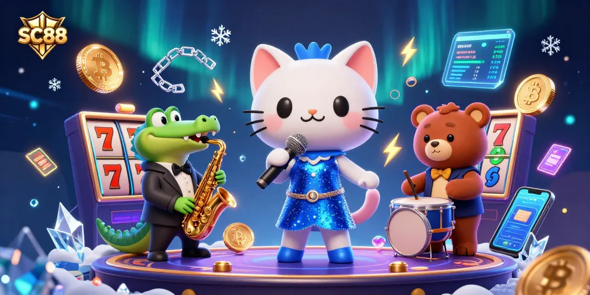Engage with SC88 slots excitement featuring vibrant casino characters and dynamic 3D elements.