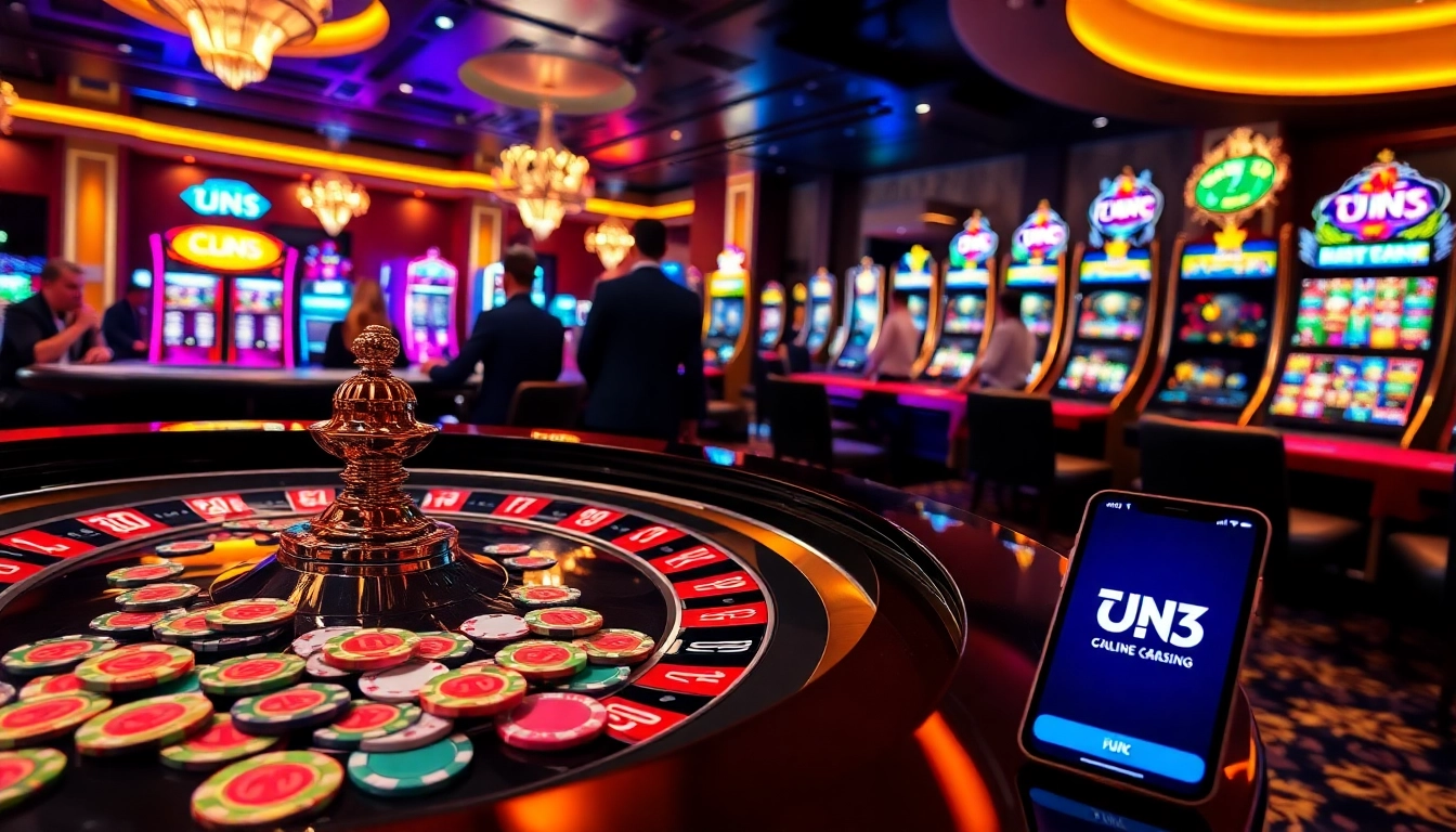 Experience thrilling gameplay at FUN 79 with vibrant chips and elegant casino tables.