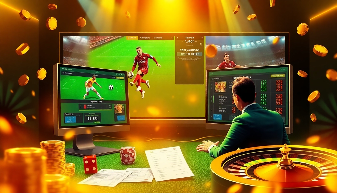 Experience live sports betting excitement at https://luongsontv5.com/, featuring engaging visuals of matches and betting slips.