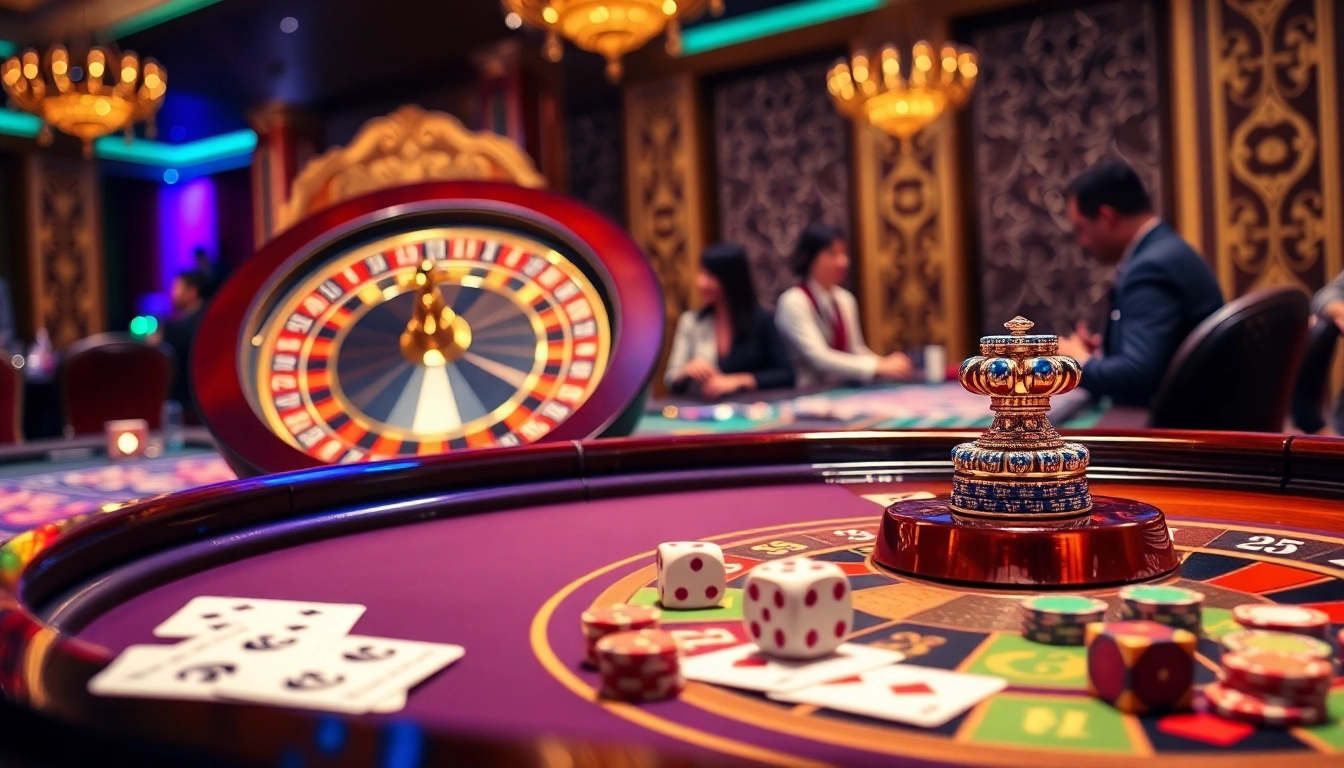 Experience thrilling gameplay at KING88, Vietnam's top casino with vibrant roulette and poker action.